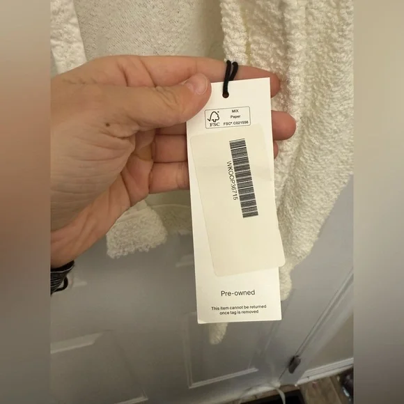 Women’s The Kooples White Cardigan With Black Trim Size EU 32/US 0 Quiet Luxury - Picture 6 of 9